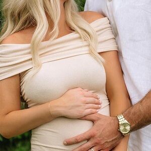 Chic Off-Shoulder Cream Maxi Dress